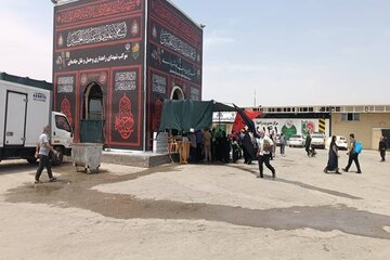 ویدیو | پذیرایی موکب فعالان حمل ونقل استان البرز در پایانه مرزی مهران از زائران اربعین حسینی