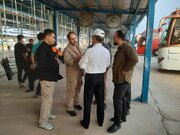 ببینید/ بازدید سردار کرمی اسد، رئیس پلیس راه راهور فراجا و مهندس اللهیاری، مدیرکل دفتر حمل‌ونقل مسافر، از سکوی اعزام زائران استان قزوین در مرز مهران