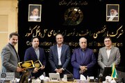 ببینید| مراسم تجلیل از دست‌اندرکاران احداث راه‌آهن میانه- اردبیل در شرکت ساخت و توسعه زیربناهای حمل و نقل کشور
