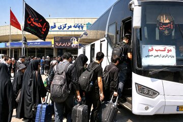 اعزام نزدیک به ۴۸ هزار نفر زائر از قم با ناوگان عمومی به مرزهای اربعینی کشور