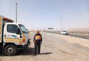 خدمت رسانی گشت‌های راهداری خراسان جنوبی در مسیر تردد زائران حرم رضوی