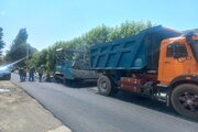 ببینید | ادامه عملیات روکش آسفالت محور روستایی لشگر آباد به عباس آباد در شهرستان چهارباغ