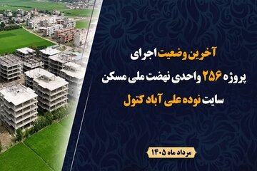 ویدیو |  آخرین وضعیت اجرای پروژه ۲۵۶ واحدی نهضت ملی مسکن سایت نوده علی آباد کتول استان گلستان