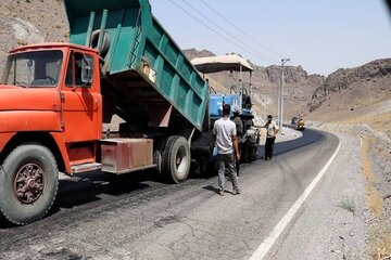 ببینید|عملیات روکش آسفالت محور اشتهارد ،ایپک در شهرستان اشتهارد