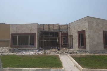 پیشرفت 96 درصدی کتابخانه دیر - بوشهر
