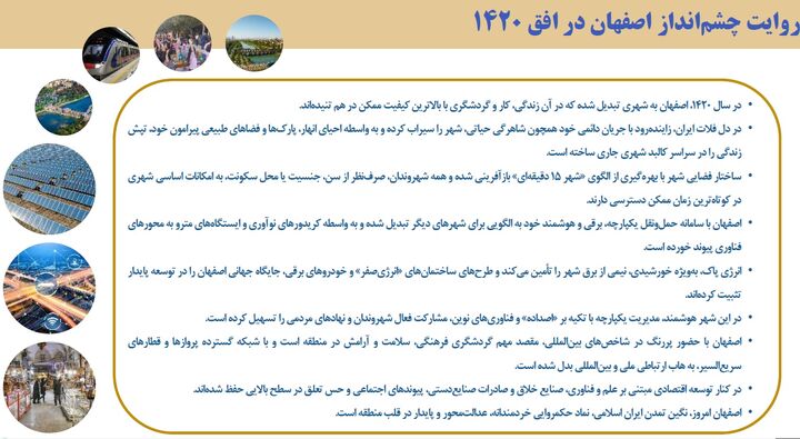 ۶ هزار نفر پای نقشه راه اصفهان ۱۴۲۰؛ آینده شهر چگونه طراحی شد؟