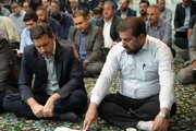 تجدید میثاق مدیرکل و کارکنان راهداری و حمل و نقل جاده ای خوزستان با آرمان‌های شهدا در هفته دولت