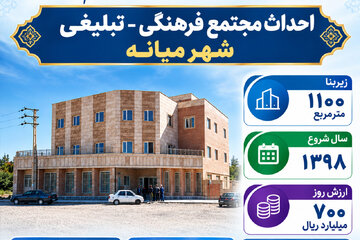 اطلاع نگاشت | احداث مجتمع فرهنگی - تبلیغی شهر میانه