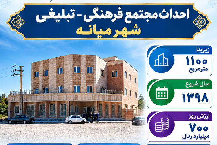 اطلاع نگاشت | احداث مجتمع فرهنگی - تبلیغی شهر میانه