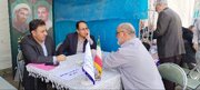 همزمان با هفته دولت؛ میز ارتباطات مردمی اداره‌کل راه و شهرسازی البرز در مصلی کرج برپا شد