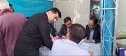 همزمان با هفته دولت؛ میز ارتباطات مردمی اداره‌کل راه و شهرسازی البرز در مصلی کرج برپا شد