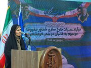 ببینید|فرآیند عملیات خارج سازی کشتی غرق شده موسوم به خانیان در بندر خرمشهر