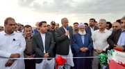 ببینید| بهره برداری از ۱۴ کیلومتر بزرگراه در محور زاهدان-خاش