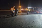 ببینید|️ادامه عملیات درزگیری لاین شمالی آزادراه کرج-قزوین محدوده پل مهرویلا در شیفت شب
