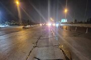 ببینید|️ادامه عملیات درزگیری لاین شمالی آزادراه کرج-قزوین محدوده پل مهرویلا در شیفت شب