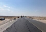 ببینید/ عملیات بهسازی و روکش آسفالت محور باغین _رفسنجان