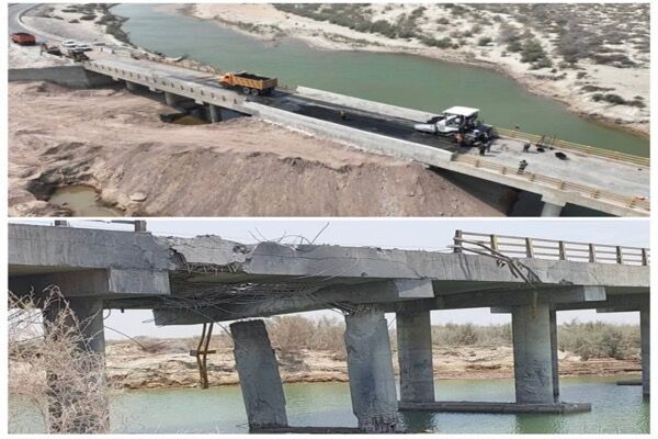 بازسازی پل منبع آب در قلب شریان ترانزیتی هرمزگان