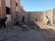 ببینید | تداوم فعالیت اجرایی و عملیات تکمیل واحد های مسکونی در پروژه ۱۰۷۲ واحدی نهضت ملی مسکن دزفول در خوزستان