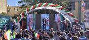 آیین نواختن زنگ آغاز سال تحصیلی و زنگ مقاومت در هنرستان شاهد ایثارگران البرز برگزار شد