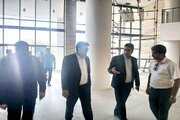 بازدید نماینده مردم شریف اراک، خنداب و کمیجان در مجلس شورای اسلامی به همراه مدیرکل راه و شهرسازی استان مرکزی، از مراحل پایانی و تکمیلی پروژه کتابخانه مرکزی اراک