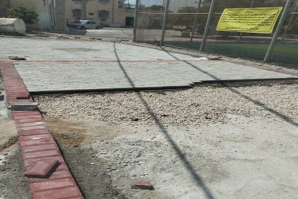 سنگ فرش گذر تاریخی مسجد کوفه شهر بوشهر