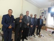 تجلیل از مقام شامخ شهیده پوران قلی پور با حضور مدیران شرکت آزمایشگاه فنی و مکانیک خاک در منزل مدیر شهید مدرسه میناب