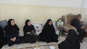 حضور مدیران شرکت آزمایشگاه فنی و مکانیک خاک در منزل مدیر شهید مدرسه میناب
