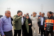 ببینید | آیین افتتاح پل منبع آب با حضور وزیر راه وشهرسازی