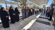 ببینید|  همزمان با هفته دفاع مقدس تجدید میثاق مدیران و کارکنان راه و شهرسازی سیستان و بلوچستان با آرمان‌های شهدا