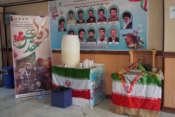 برپایی ایستگاه صلواتی به مناسبت هفته دفاع مقدس