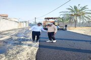 آسفالت کوچه های آبپخش بوشهر