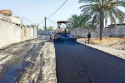 آسفالت کوچه های آبپخش بوشهر