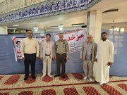 ببینید| برپایی میز خدمت اداره کل راه وشهرسازی در مصلی نماز جمعه شهرستان دشت آزادگان