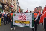 ببینید|حضور پرشور مدیرکل، معاونان و کارکنان اداره کل راهداری و حمل و نقل جاده‌ای استان البرز در رزمایش ۱۱۰ هزار نفری جان‌فدایان البرز