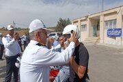 ببینید|همایش ارتقای ایمنی راکبین موتورسوار و اهدای کلاه ایمنی به موتورسواران به همت اداره ایمنی و ترافیک اداره کل راهداری و حمل و نقل جاده‌ای استان البرز در روستای  شلمزار ساوجبلاغ