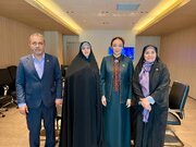ببینید | دیدار «فرزانه صادق» وزیر راه و شهرسازی با «دنیا گوزل گلمنوا» رئیس مجلس نمایندگان ترکمنستان