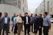 بازدید معاون عمرانی استاندار و نمایندگان اعضای شورای تأمین مسکن از پروژه‌های نهضت ملی مسکن مهرگان