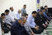 ببینید| اقامه نماز جماعت به امامت آیت‌الله محسن حیدری نماینده مردم خوزستان در مجلس خبرگان در اداره کل راه و شهرسازی خوزستان