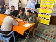 ببینید| برپایی میز خدمت اداره راه وشهرسازی در مصلی نماز جمعه شهرستان دزفول و پاسخگویی و رسیدگی به مشکلات شهروندان
