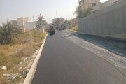 آسفالت کوچه شهر بندر دیر در بوشهر