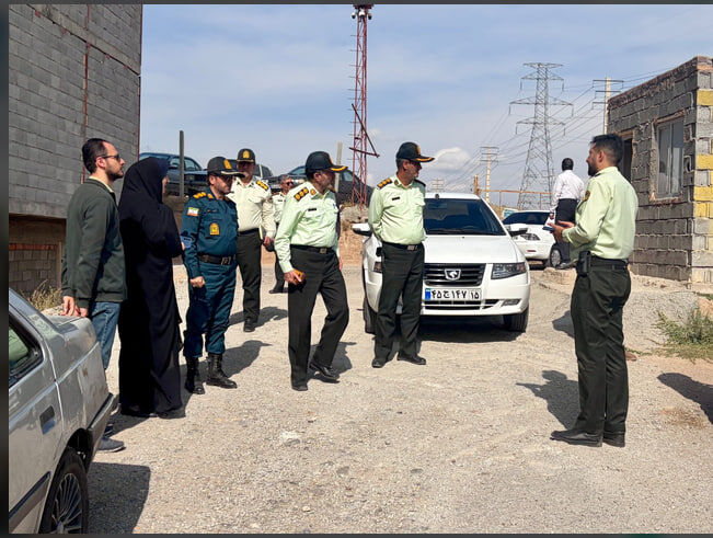 بررسی احداث کلانتری در سایت‌های نهضت ملی مسکن مراغه با حضور مقامات انتظامی و راه و شهرسازی