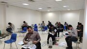 ببینید | برگزاری آزمون ورود به حرفه مهندسان، کاردانهای فنی ساختمان و معماران تجربی در استان خراسان شمالی - روز اول