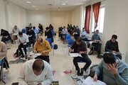 ببینید | برگزاری آزمون ورود به حرفه مهندسان، کاردانهای فنی ساختمان و معماران تجربی در استان خراسان شمالی - روز اول