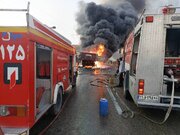 ببینید|بازگشایی محور حاجی‌آباد–سیرجان پس از واژگونی دو دستگاه تریلی