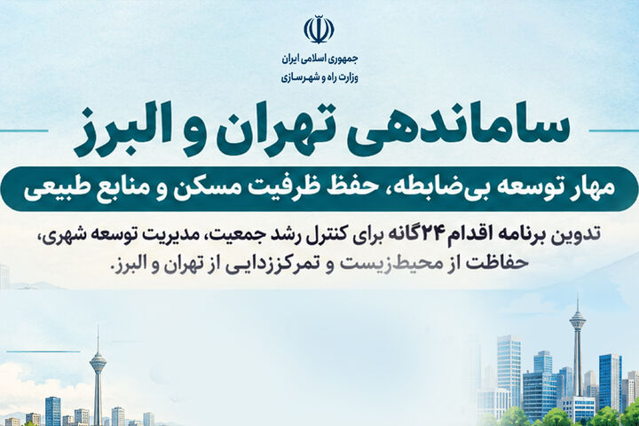 اطلاع‌نگاشت | نقشه راه ساماندهی تهران و البرز با ۲۴ اقدام اجرایی